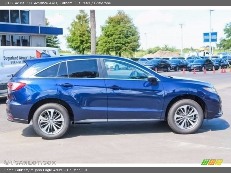Fathom Blue Pearl / Graystone 2017 Acura RDX Advance AWD