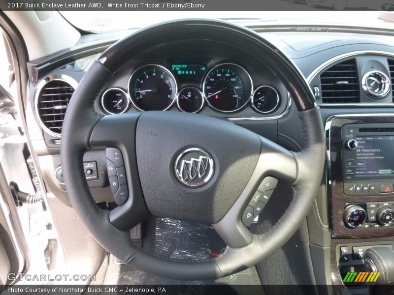 White Frost Tricoat / Ebony/Ebony 2017 Buick Enclave Leather AWD