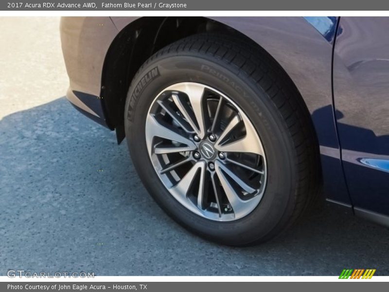 Fathom Blue Pearl / Graystone 2017 Acura RDX Advance AWD