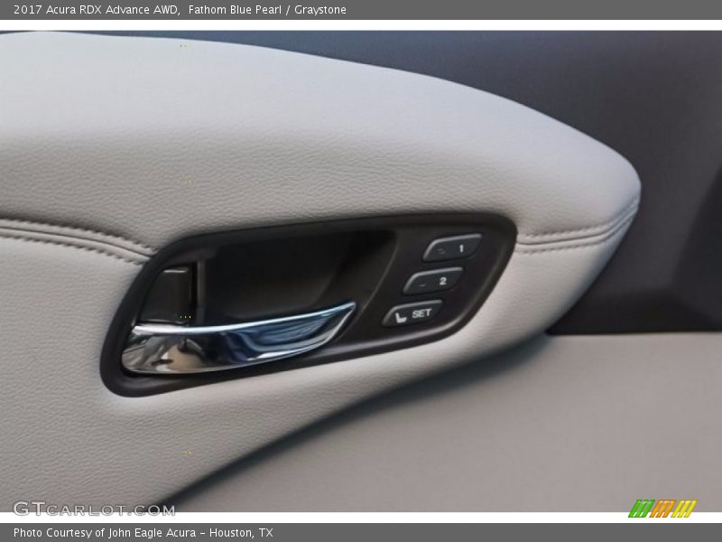 Fathom Blue Pearl / Graystone 2017 Acura RDX Advance AWD