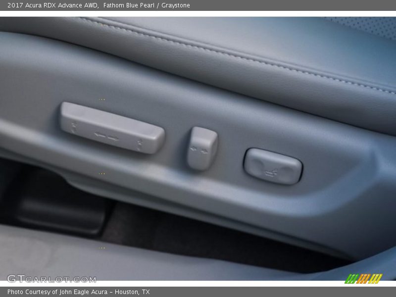 Fathom Blue Pearl / Graystone 2017 Acura RDX Advance AWD