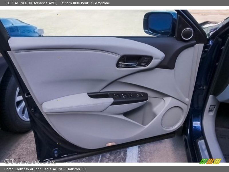 Fathom Blue Pearl / Graystone 2017 Acura RDX Advance AWD