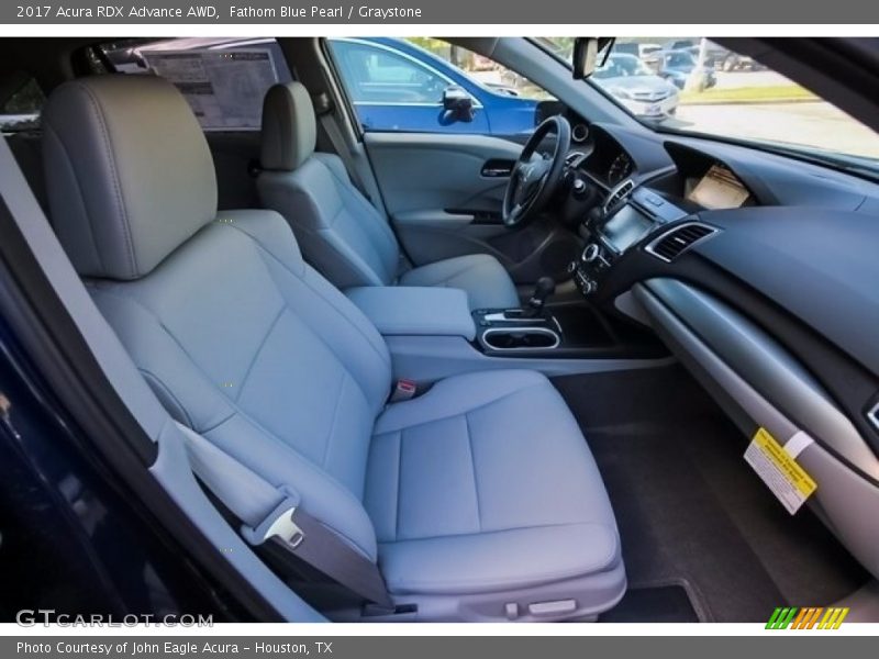 Fathom Blue Pearl / Graystone 2017 Acura RDX Advance AWD