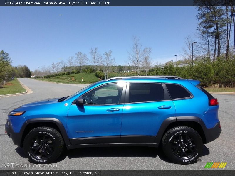 Hydro Blue Pearl / Black 2017 Jeep Cherokee Trailhawk 4x4