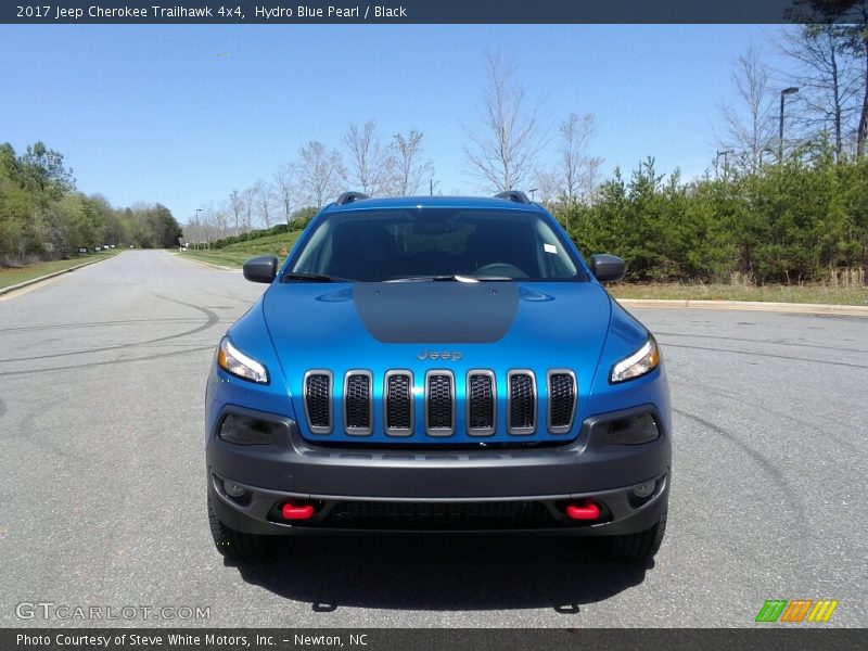 Hydro Blue Pearl / Black 2017 Jeep Cherokee Trailhawk 4x4
