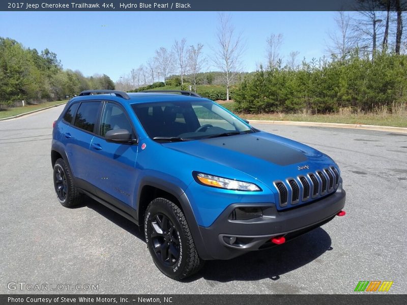 Hydro Blue Pearl / Black 2017 Jeep Cherokee Trailhawk 4x4