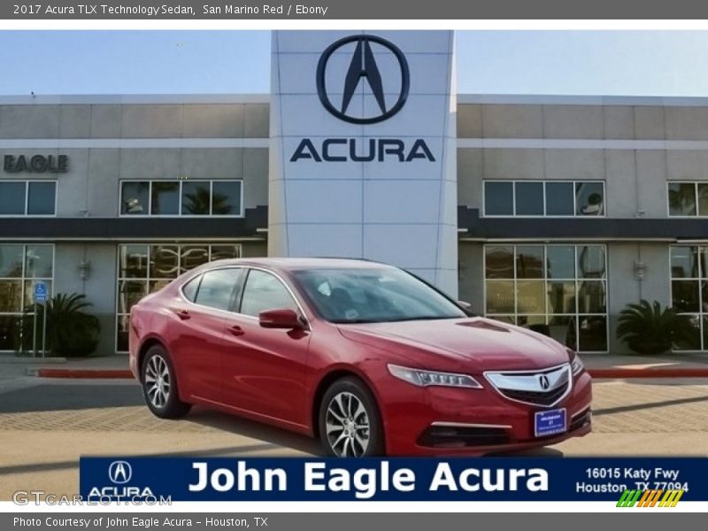 San Marino Red / Ebony 2017 Acura TLX Technology Sedan