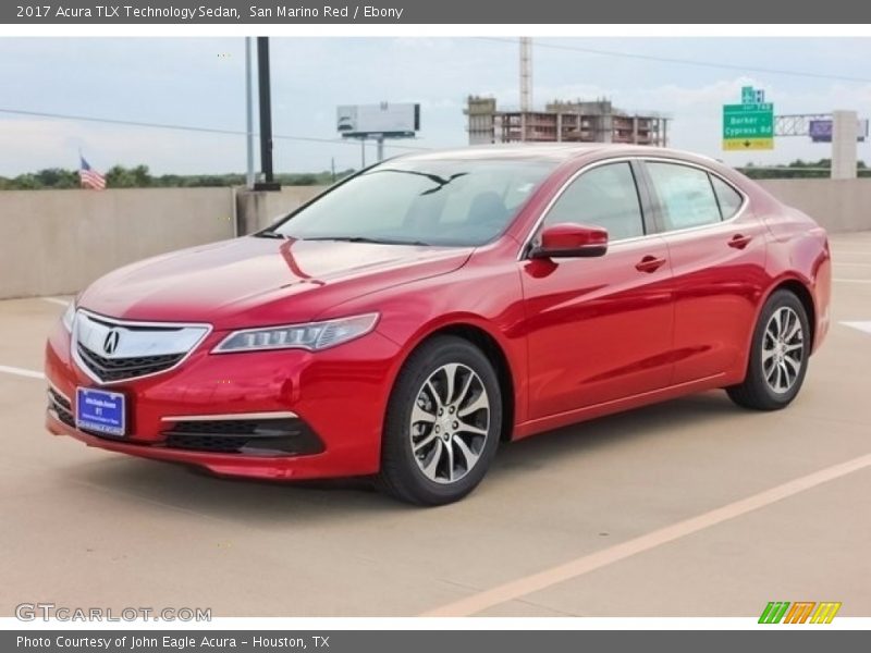 San Marino Red / Ebony 2017 Acura TLX Technology Sedan