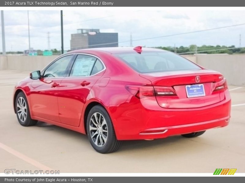 San Marino Red / Ebony 2017 Acura TLX Technology Sedan