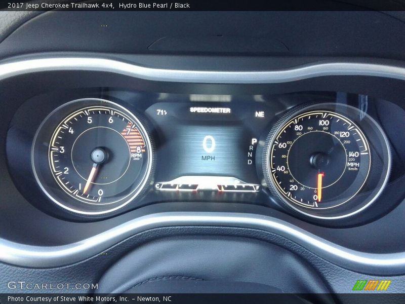 Hydro Blue Pearl / Black 2017 Jeep Cherokee Trailhawk 4x4
