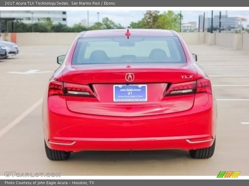 San Marino Red / Ebony 2017 Acura TLX Technology Sedan