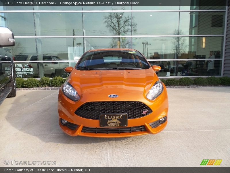 Orange Spice Metallic Tri-Coat / Charcoal Black 2017 Ford Fiesta ST Hatchback