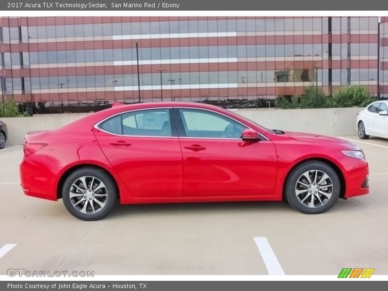 San Marino Red / Ebony 2017 Acura TLX Technology Sedan