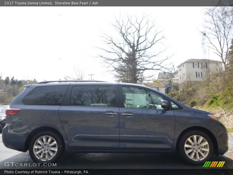 Shoreline Blue Pearl / Ash 2017 Toyota Sienna Limited