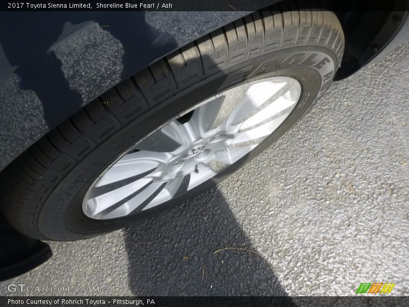 Shoreline Blue Pearl / Ash 2017 Toyota Sienna Limited