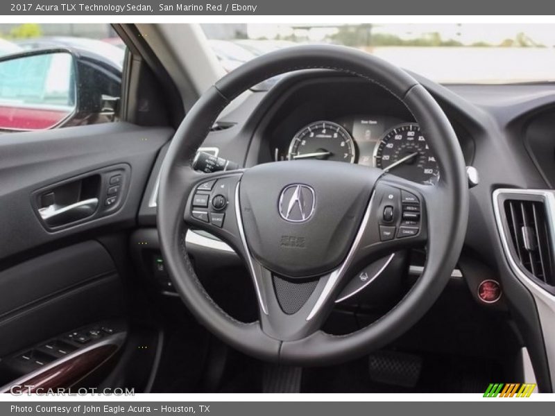 San Marino Red / Ebony 2017 Acura TLX Technology Sedan