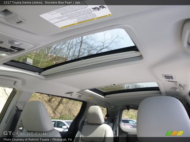 Shoreline Blue Pearl / Ash 2017 Toyota Sienna Limited