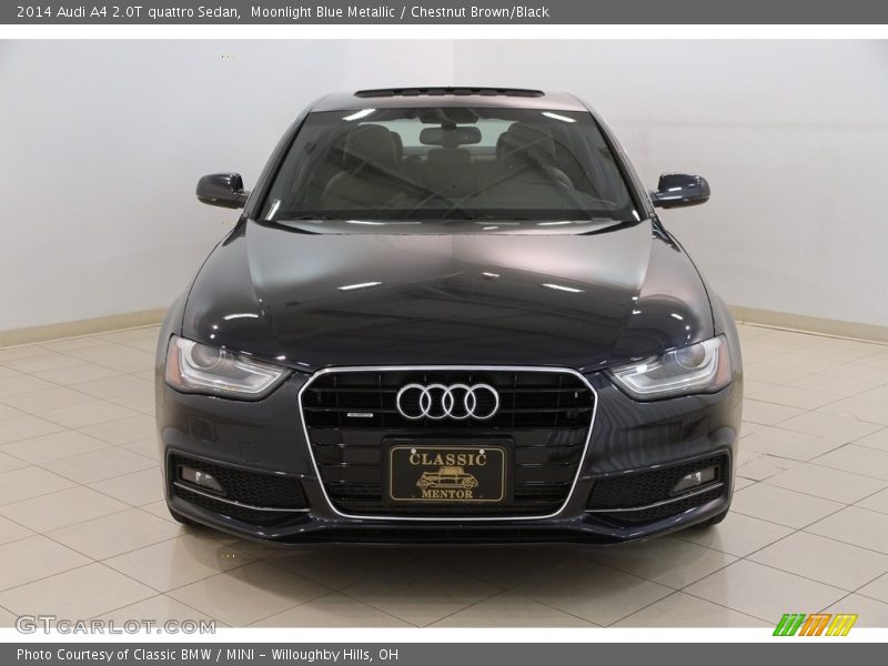 Moonlight Blue Metallic / Chestnut Brown/Black 2014 Audi A4 2.0T quattro Sedan