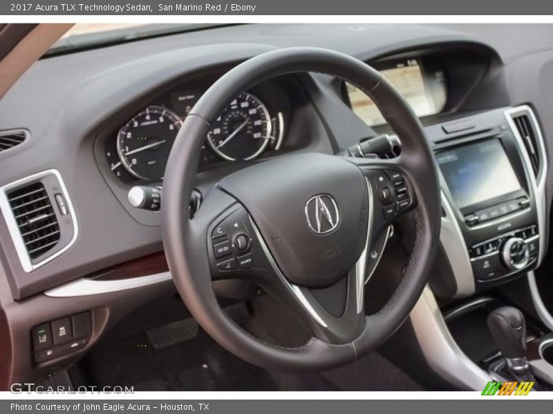 San Marino Red / Ebony 2017 Acura TLX Technology Sedan