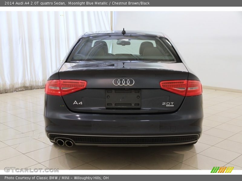 Moonlight Blue Metallic / Chestnut Brown/Black 2014 Audi A4 2.0T quattro Sedan