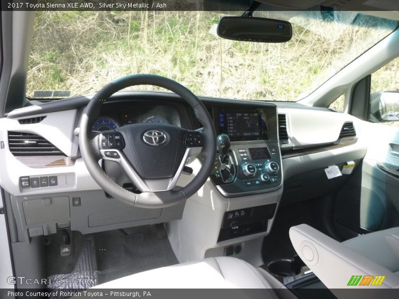 Silver Sky Metallic / Ash 2017 Toyota Sienna XLE AWD