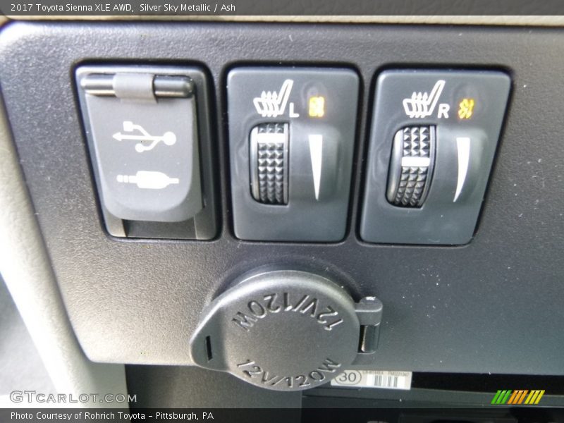 Silver Sky Metallic / Ash 2017 Toyota Sienna XLE AWD