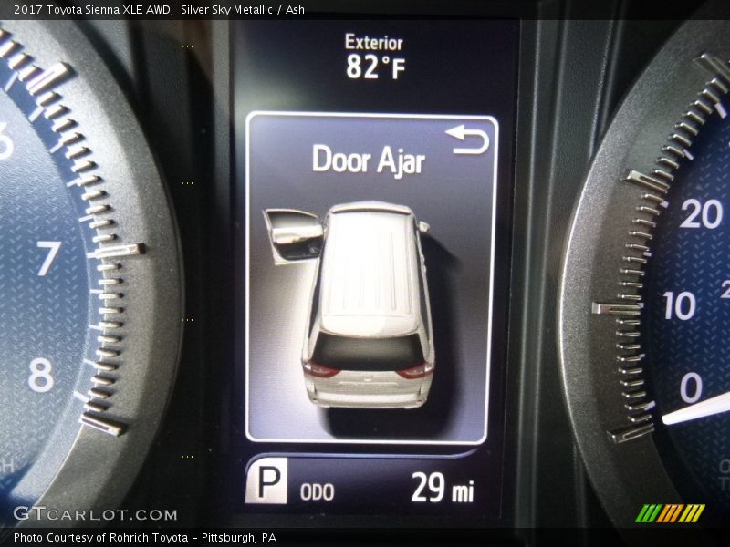 Silver Sky Metallic / Ash 2017 Toyota Sienna XLE AWD