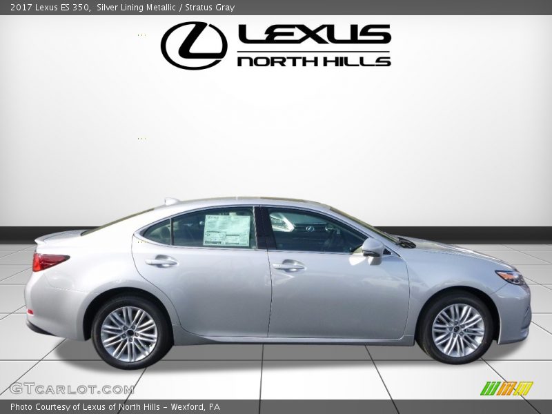 Silver Lining Metallic / Stratus Gray 2017 Lexus ES 350