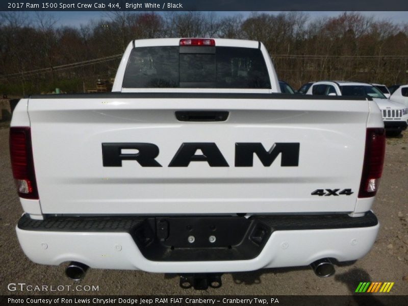 Bright White / Black 2017 Ram 1500 Sport Crew Cab 4x4