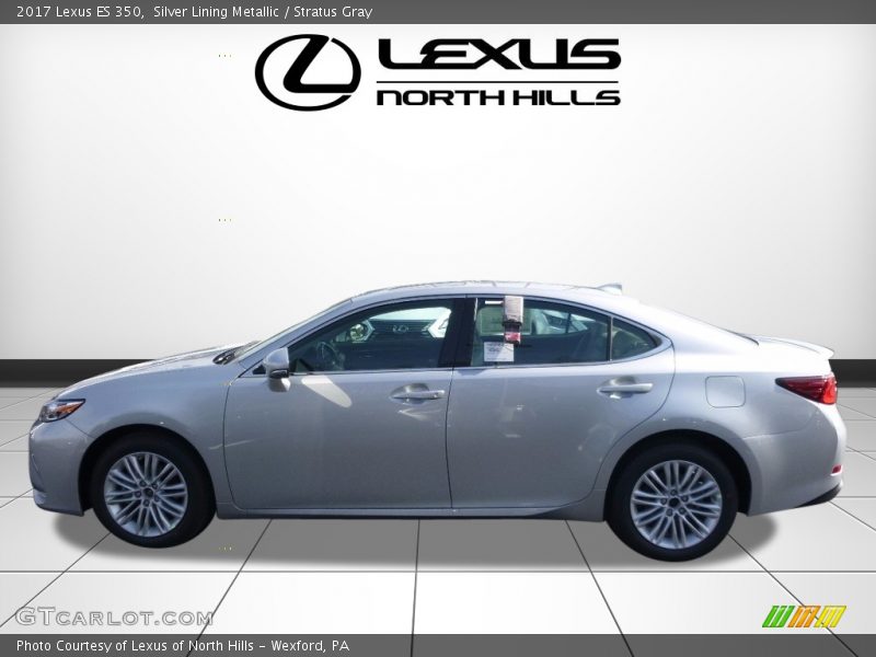 Silver Lining Metallic / Stratus Gray 2017 Lexus ES 350