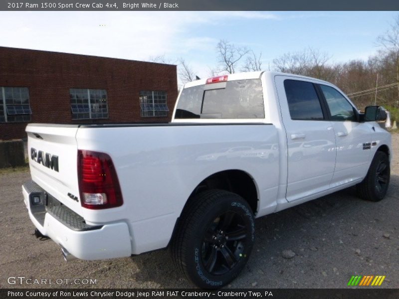 Bright White / Black 2017 Ram 1500 Sport Crew Cab 4x4