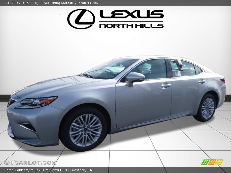 Silver Lining Metallic / Stratus Gray 2017 Lexus ES 350