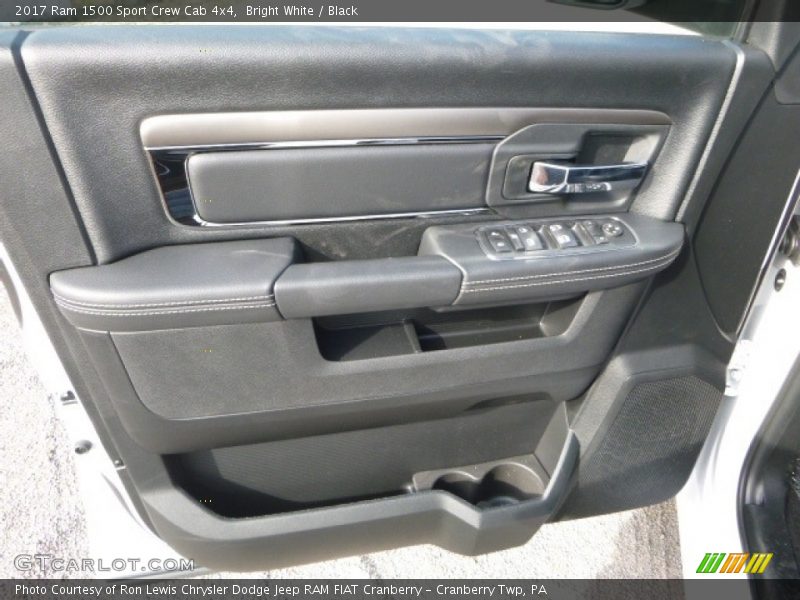 Bright White / Black 2017 Ram 1500 Sport Crew Cab 4x4