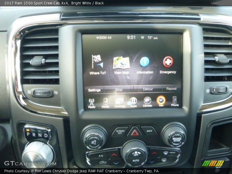 Bright White / Black 2017 Ram 1500 Sport Crew Cab 4x4