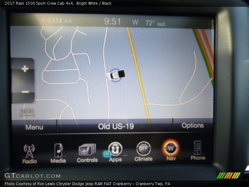 Bright White / Black 2017 Ram 1500 Sport Crew Cab 4x4