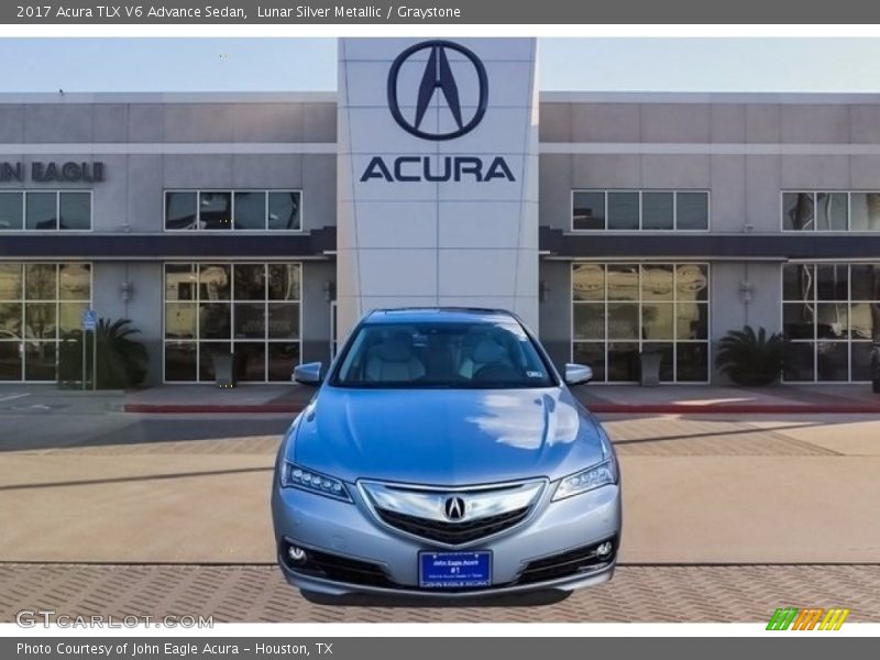 Lunar Silver Metallic / Graystone 2017 Acura TLX V6 Advance Sedan