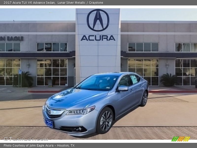 Lunar Silver Metallic / Graystone 2017 Acura TLX V6 Advance Sedan