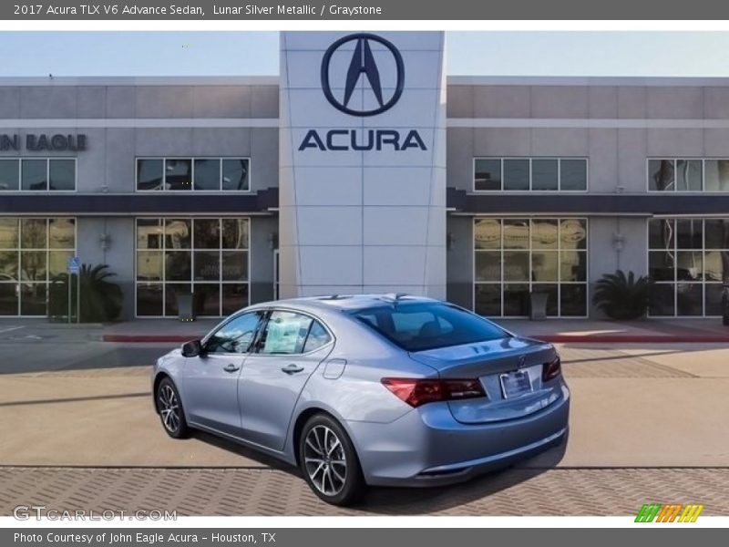 Lunar Silver Metallic / Graystone 2017 Acura TLX V6 Advance Sedan