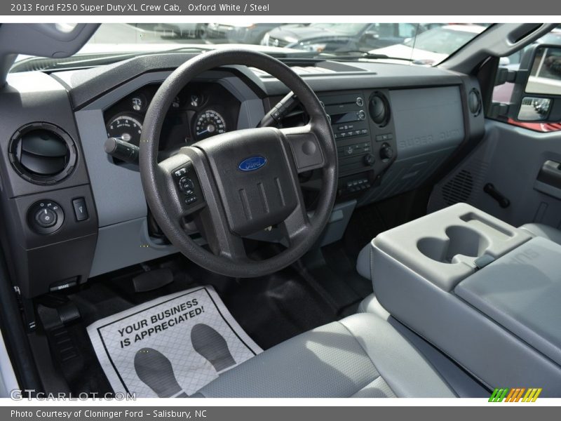 Oxford White / Steel 2013 Ford F250 Super Duty XL Crew Cab