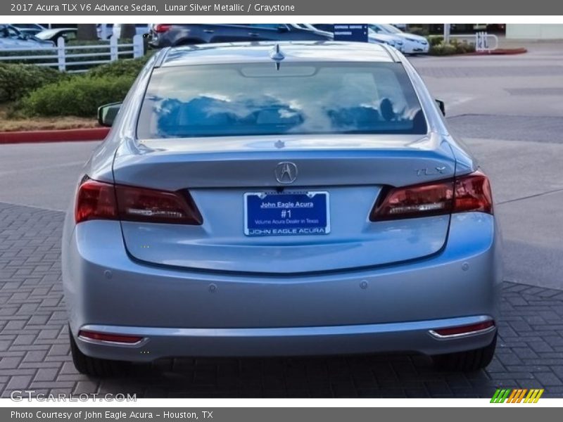 Lunar Silver Metallic / Graystone 2017 Acura TLX V6 Advance Sedan