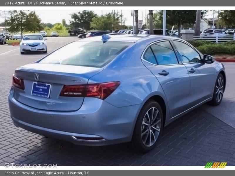 Lunar Silver Metallic / Graystone 2017 Acura TLX V6 Advance Sedan