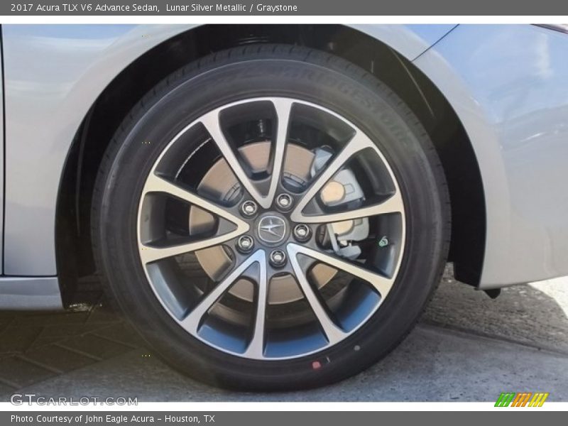 Lunar Silver Metallic / Graystone 2017 Acura TLX V6 Advance Sedan