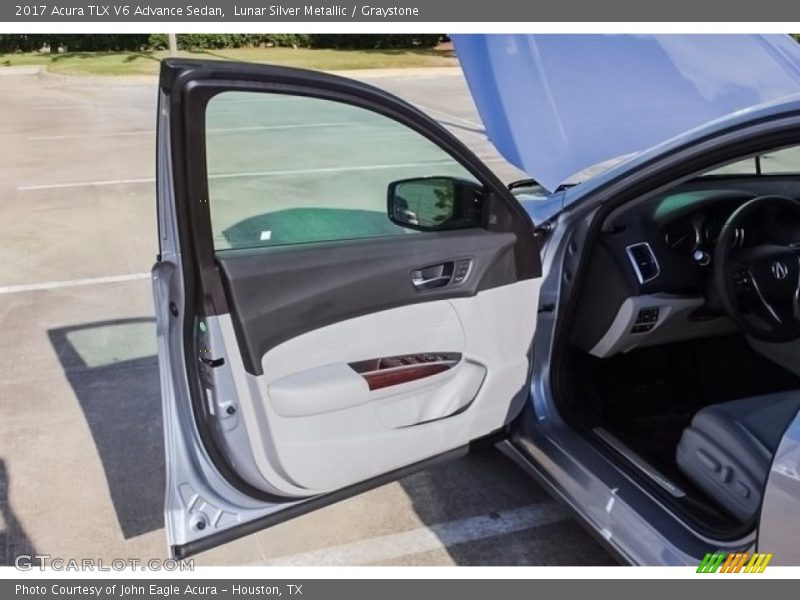 Lunar Silver Metallic / Graystone 2017 Acura TLX V6 Advance Sedan