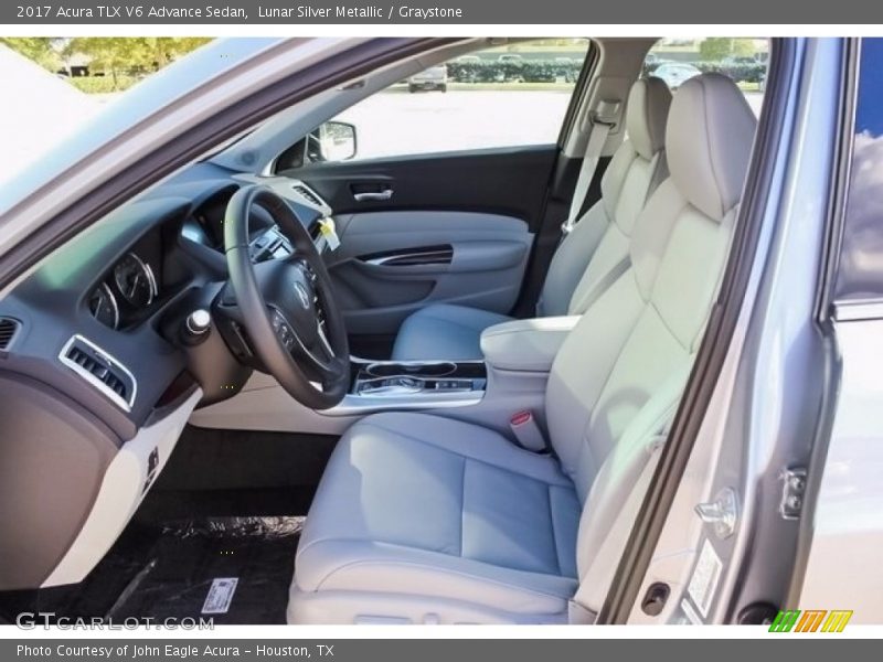 Lunar Silver Metallic / Graystone 2017 Acura TLX V6 Advance Sedan