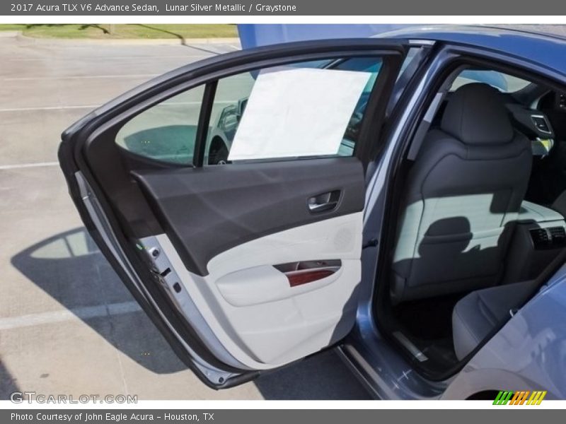 Lunar Silver Metallic / Graystone 2017 Acura TLX V6 Advance Sedan
