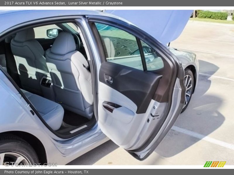 Lunar Silver Metallic / Graystone 2017 Acura TLX V6 Advance Sedan