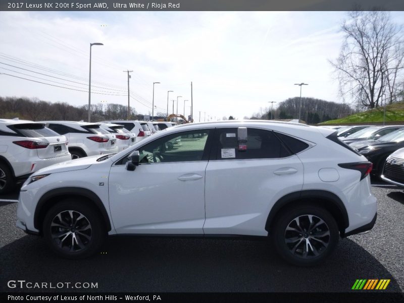 Ultra White / Rioja Red 2017 Lexus NX 200t F Sport AWD