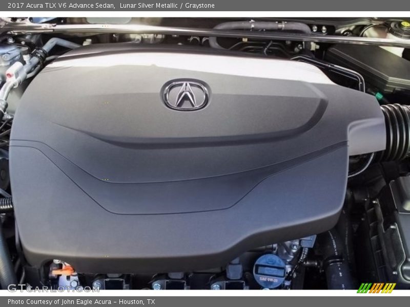 Lunar Silver Metallic / Graystone 2017 Acura TLX V6 Advance Sedan