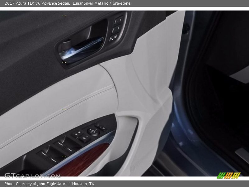 Lunar Silver Metallic / Graystone 2017 Acura TLX V6 Advance Sedan