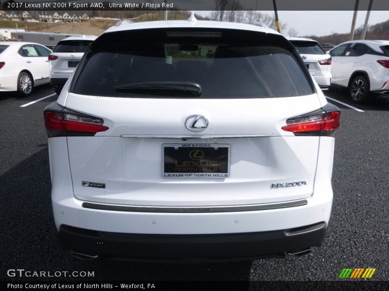 Ultra White / Rioja Red 2017 Lexus NX 200t F Sport AWD